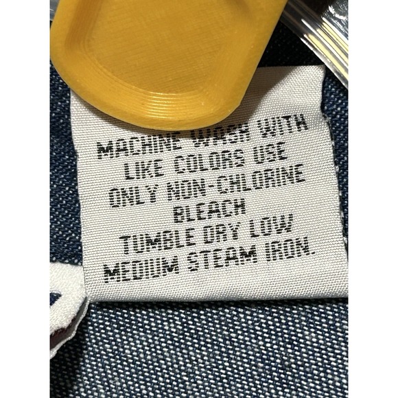 Vintage National Denim Jacket Womens Sz 18 Floral Embroidery Grandmacore Beach - Picture 8 of 9